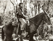 Guevara atop a mule in Las Villas province.png