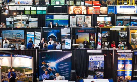 Dozens of exhibitors promote their oil and gas related businesses.png